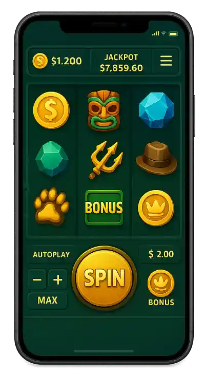 Wazamba mobile app interface on smartphone – play casino games easily on Android and iOS devices